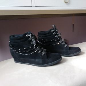 justice black wedges !!!!